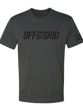 Off The Grid Surplus Off The Grid Solid Logo S/S Tee Shirt - Dark Grey Heather